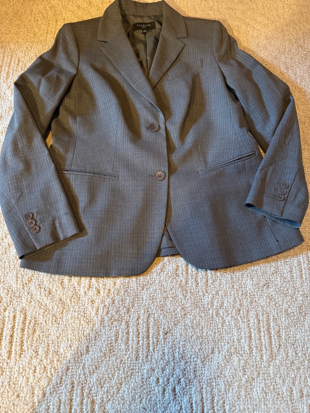 Talbots Charcoal Pinstripe Blazer